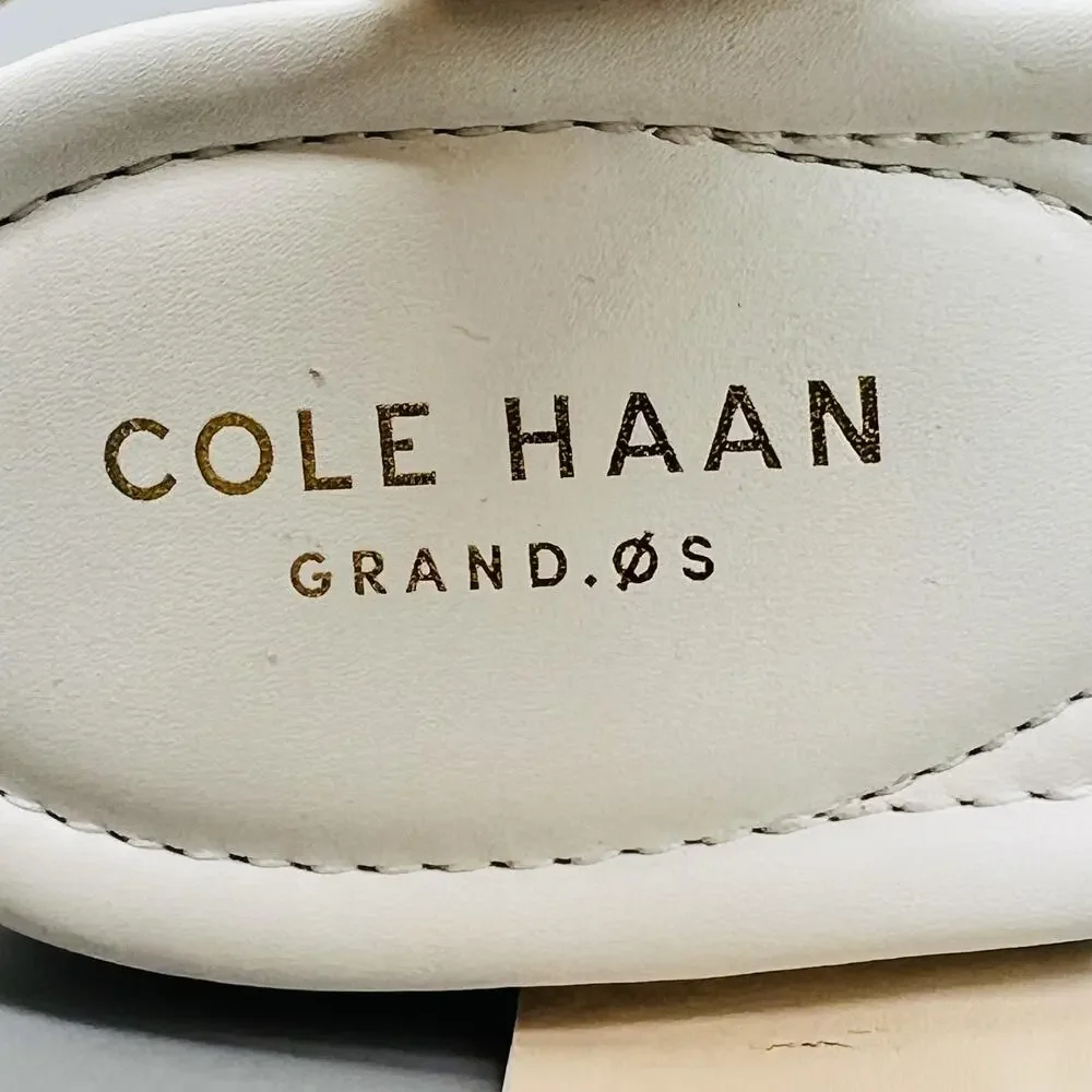Cole Haan Sandals Womens 8.5 White Synthetic Grand OS Wedge Ankle Strap Shoes